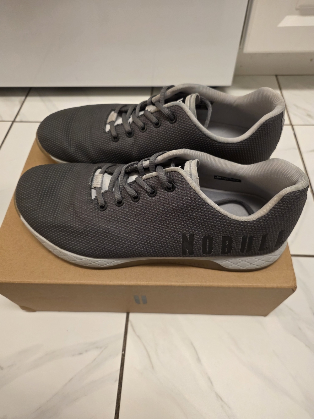 NOBULL Grey Lightweight Knit Trainer Sneakers